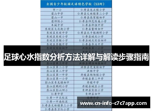 足球心水指数分析方法详解与解读步骤指南