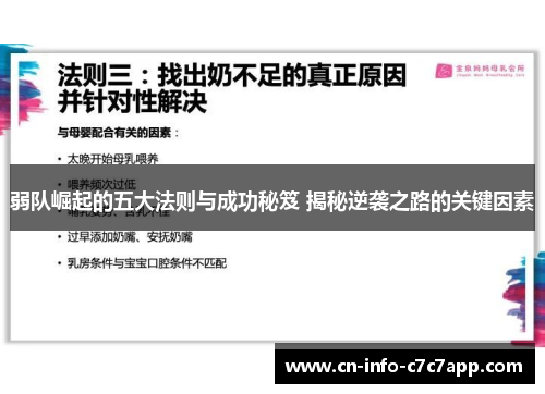 弱队崛起的五大法则与成功秘笈 揭秘逆袭之路的关键因素 弱队崛起的五大法则与成功秘笈 揭秘逆袭之路的关键因素